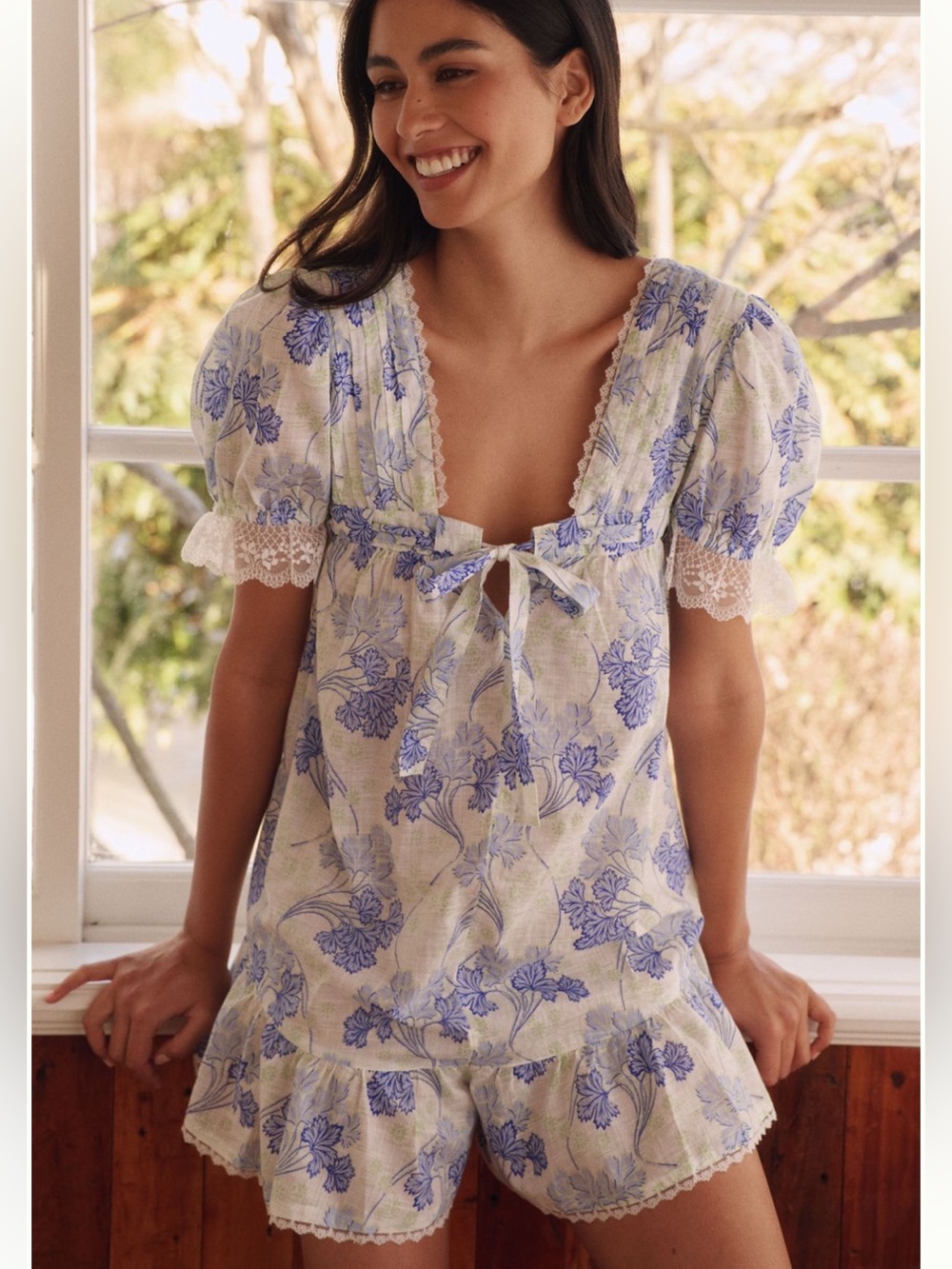 NWT Anthropologie LyreBird Puff Sleeve Playsuit